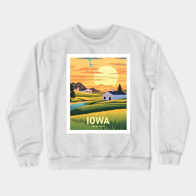 IOWA Crewneck Sweatshirt by MarkedArtPrints